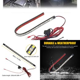 New Universal 39Cm Car Under Hood LED Kit Work Overhaul Light Strips White Colour Automatic On/Off Switch