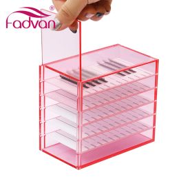 Eyelashes Ru Warehouse 5 Layers False Eyelash Storage Box Acrylic Pallet Holder Clear Lash Extension Storaging Fake Eyelash Building Tool