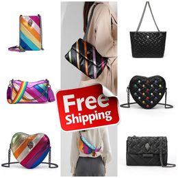 free shipping Designer bag cross body Kurt Geiger Heart bags Luxurys handbag shop rainbow leather Women Shoulder strap bumbag travel chain tote purse clutch