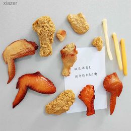 Fridge Magnets 3D design simulation of food chicken legs and wings Personalised home decoration refrigerator magnets refrigerator decoration WX