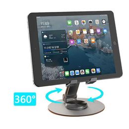 Cell Phone Mounts Holders All Metal Aluminum 360 Rotation Tablet Holder For iPad Holder Tablet Stand Mount Adjustable Flexible Mobile Phone Stand