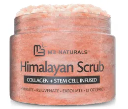 Treatments Himalayan Salt Foot and Body Scrub Infused with Collagen and Stem Cell Natural Exfoliating Salt Scrub for Toning Skin Cellulite