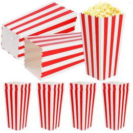 Take Out Containers 15pcs Movie Night Popcorn Boxes Classic Paper Retro Striped Snack Cups
