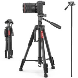 Accessories USelect Professional Horizontal Tripod Monopod with Hydraulic Head for Camera 70" 180cm Max Camera Stand Video Camcorder Tripod