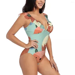 Women's Swimwear Women Forest One Piece Sexy Ruffle Swimsuit Summer Beach Wear Slimming Bathing Suit