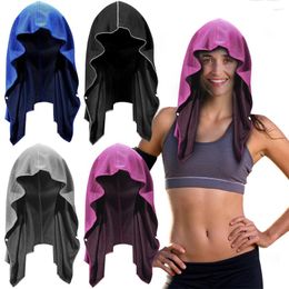 Bandanas Cooling Hoodie Towel Quick-Drying Reusable Sun Protection Neck Head Wrap For Camping Gym Running Yoga