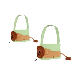 Dog Carrier Bag Pet Outing Backpack Lion Shape Clear Window Travel Carrying Tote For Activities Camping Outside Puppy