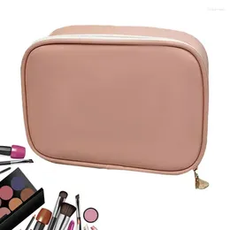 Storage Bags Small Cosmetic Bag Travel Pouch For Women PU Leather Makeup Purse