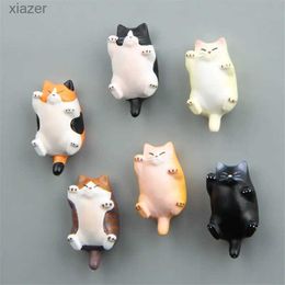 Fridge Magnets Cute Resin Fat Cat Refrigerator Magnetic Decoration Home Decoration DIY Pet Cat Refrigerator Sticker Craft Accessories WX