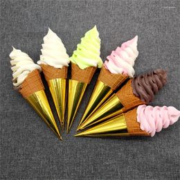 Decorative Flowers Plastic Ice Cream Model Fake Food Decorations For Pography Props Shop