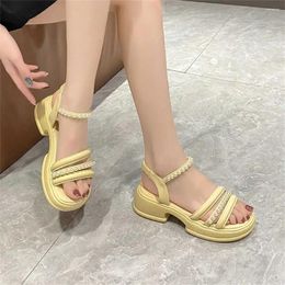 Sandals Strappy Platform Maucassin Woman Flip Flops Slippers Shoes Summer For Women 2024 Sneakers Sports Caregiver