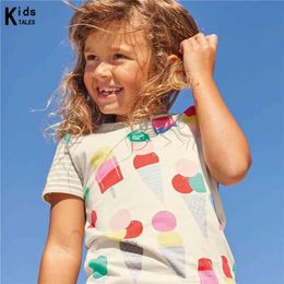T-shirts Summer Boys Shirts Cotton Children Colored Tops For Girls Short Sleeve Kids Toddler Tees Baby Clothing for 2-6y Cute H240507