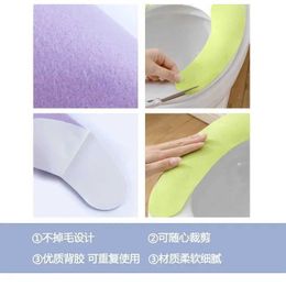 Toilet Seat Covers Universal Toilet Seat Cover Soft Cartoon Washable Cushion WC Toilet Sticky Seat Pad Bathroom Warmer Seat Lid Cover