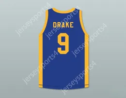 CUSTOM NAY Mens Youth/Kids DRAKE 9 DEGRASSI COMMUNITY SCHOOL PANTHERS HOME BASKETBALL JERSEY WITH PATCH TOP Stitched S-6XL