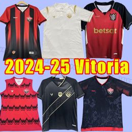 24/25 Esporte Clube Vitoria Men vest Soccer Jerseys ROBERTO JADSON EDUARDO SANTOS Home Football Shirts Short Sleeve Uniforms training