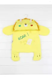 Blankets Yellow Swaddle Bottom Opening Girl Boy Male Baby Lion Veiled Bed Babies Soft Cotton Stroller Models