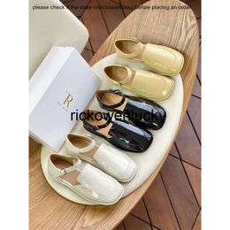 the row The * row French niche Baotou sandals Women's summer fashion British style small leather shoes Hollow flat sole single