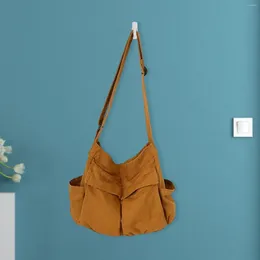 Shoulder Bags Large Capacity Bag Zipper Canvas Package Soft Side Pockets For Travel