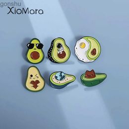 Pins Brooches Cool avocado enamel brooch space astronaut metal brooch fashionable lapel badge backpack clothing jewelry gift for friends WX