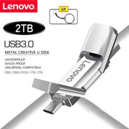 Adapter Lenovo Typec 2 in 1 High Speed Pendrive 128GB 256GB 512GB 1TB 2TB USB 3.0 Flash Drive Mobile storage Waterproof USB Stick