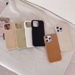 Suitable for Apple 15 ProMAX phone 14 leather half pack hard case 13 solid color minimalist 11 men and women