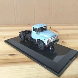 Die cast 1 43 scale Soviet Zil Gaz mud bucket engineering vehicle traction trailer simulation alloy car model fan series 240506