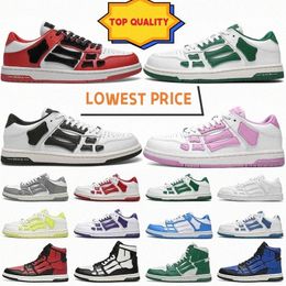 Low high Skel sneakers designer shoes White Red Green Black pink Blue Grey Chenille Brown Tan Purple Denim Slate Bandana Light Orange BZzvI#