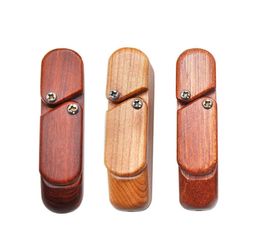 RP3 Folding Wooden Pipe Similar as Tobacco Cigarette Monkey Pipe Hand Portable Vaporizer foldable Wood Metal Smoking Pipe9704606