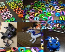100PCS50Pair glass eyes cabochons Round 6MM30MM Round Dome Dragon Eye Dragon Cat Eye Toys DIY Jewellery Accessory MIX Pupil Eye Ca1281358