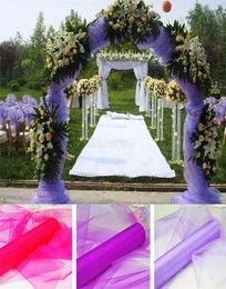 2017 07210M Wedding Decoration Organza Silk Flower Heartshaped Arches Sheer Crystal Organza Fabric Flower Door 5zSH01523438424