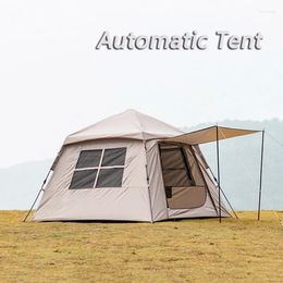 Tents And Shelters Outdoor Automatic Tent With Awning Sun Protection Portable Camping Fast Build 3-4 Persons