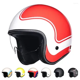 Motorcycle Helmets Open Face Helmet Men Women DOT Approved Jet With Visor /4 Half For Moto Pilot Cruiser Moped