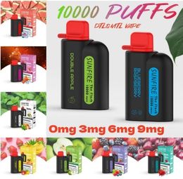 France Wholesale Cheap Vapes SUNFIRE Pro Max 10000 Puff 0mg 3mg 6mg 9mg Disposable Vape Pen Airflow Control Mesh Coil 20ml 10K Puffs 12K 15K Big Vapo Big Puff Germany EU