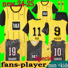 2024 2025 SANCHO Soccer Jerseys REUS DORTMUNDs 50 years at the Special fans Player version 23 24 25 Borussia Soccer HALLER Football Shirt BRANDT Men Kids Kit