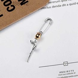 2023 New Designer Jewelry Unique Heart Earrings Rose Gold Flower Original Design Love for Elegant Women Party Wedding Gift Fine Jewlery 100% Solid Silver