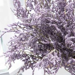 Decorative Flowers Wreaths Artificial Baby Breath Gypsophila Flowers Bouquet PE Lavender Wedding Party DIY Christmas Wreath Floral Arrangement Home Decor