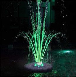 LED Floating Solar Fountain Garden Water Pool Pond Decoration Panel Powered Pump 2110252811008