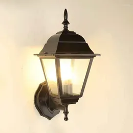 Wall Lamp Vintage E27 Bulb Sconce Light Fixtures Black Bronze LED Lights Outdoor Porch House Home Yard Garden Lighting