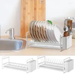Kitchen Storage Large Dish Drying Rack Cup Drainer Multifunction Wooden Stand Creative Plate Drain Tableware Holder Tray