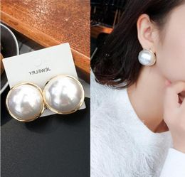 Stud Japan Vintage Simulated Pearl Earrings 2021 Design Temperament Ear Cuff Pendientes For Women All Match8483357