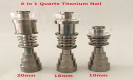 Whole Enail Quartz TI Titanium nails domeless Grade2 10mm 16mm 20mm for E nail electric PID TC daber box2579235