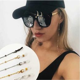 Eyeglasses chains Eyeglass Chain Metal Beaded Chain Eyewear Retainer Sile Loops Sunglass Holder for Women Necklace Layered Bracelet