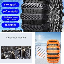 New 1/4/8Pcs Car Wheels Chains Wheel Tyre Cable Belt Winter Outdoor Emergency Snow Tyre Anti-Skid Chain