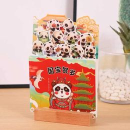 Calendar Chinese Peking Opera Panda Calendar Creative Wooden Base Desk Calendar Home Office Desktop Standing Calendar Ornament Decoration