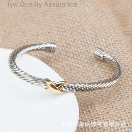Bracelet Designer David Yurma Bracelet Woman Luxury Charm Bracelet Davids 5mm Bracelet Metal Cable Cross x Opening