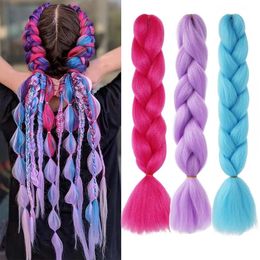 3PCSLot 24inch Jumbo Braiding Hair Extension Jumbo Box Braiding Synthetic Fibre for Twist 240506