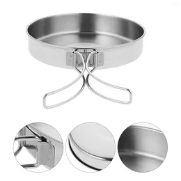 Pans Outdoor Pan Cooking Pot Cooker Utensil Camping Stainless Steel Utensils Non-stick Frying Travel