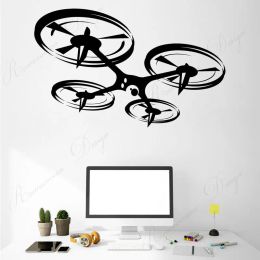 Stickers Quadcopter Drone UAV Vinyl Home Decor Wall Sticker Removable Selfadhesive Murals Wallpaper Boys Room Bedroom Decals 4405