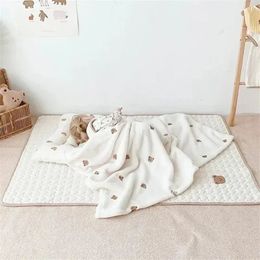 Multifunctional Childrens Cotton Bed Sheet Mattress Korean Same Type Bear Baby Diaphragm Baby Waterproof Washable 240506