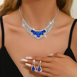 Necklace Earrings Set 3 Wedding Season Women's Wave Drop And Earring For Banquet Party Accessories